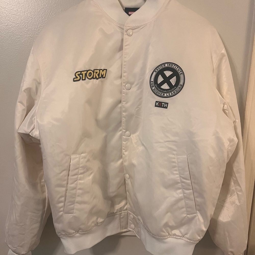 Storm Cream (W/ a Gloss) Varsity Jacket